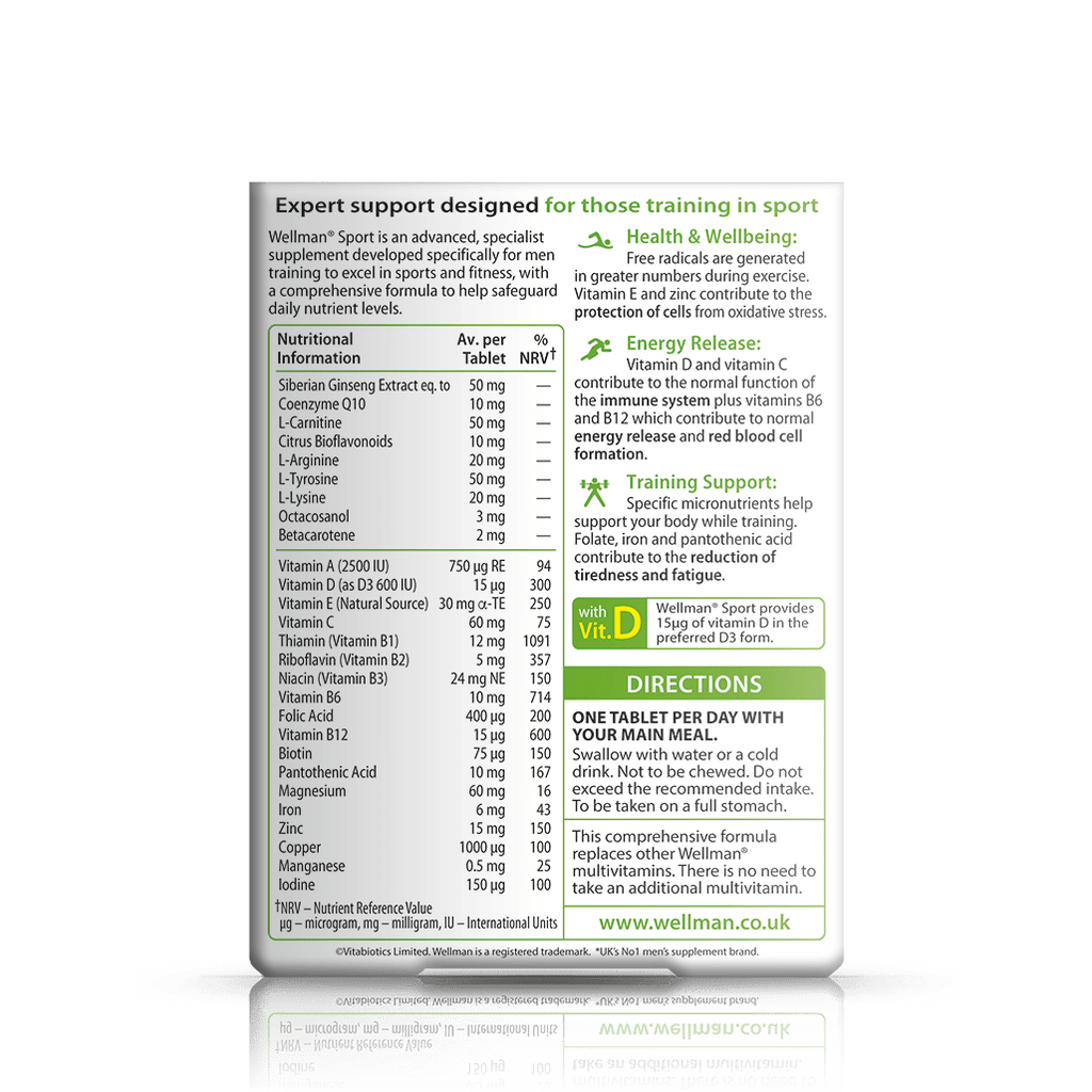 UK Vitabiotics Wellman Sports Available in Pakistan Medical Mart