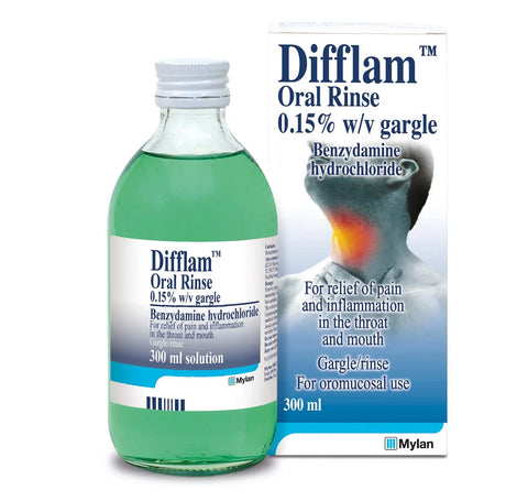 Difflam Liquid Mouth & Throat Infection Oral Rinse 300ml