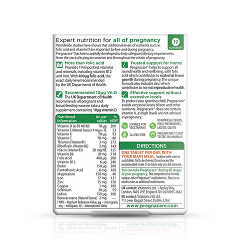 UK Vitabiotics Pregnacare Original