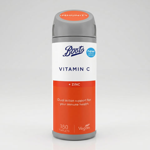 Boots Vitamin C and Zinc 180 Tablets (6 month supply)