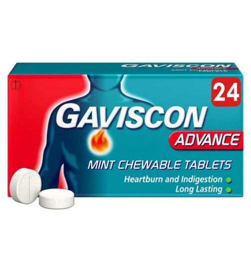 UK Gaviscon Peppermint Flavour Chewable Available in Pakistan Medical
