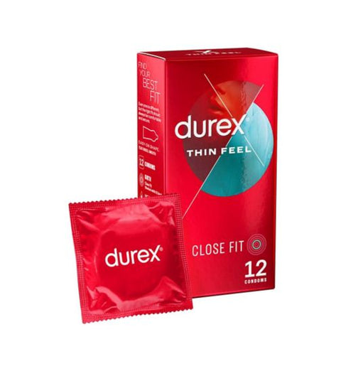 UK Imported Durex Thin Feel Close Fit Condoms - 12 Pack
