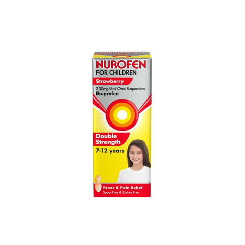 Nurofen For Children Strawberry 200mg/5mg Oral Suspension 100ml