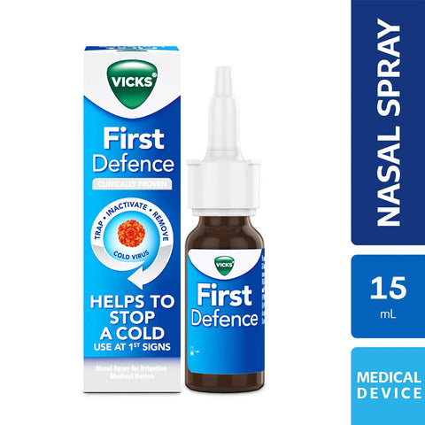 Vicks First Defence Cold Virus Blocker Nasal Spray Bottle 15ml