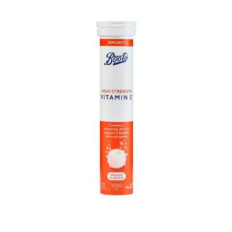 Boots Vitamin C High Strength 1000mg 20- Fizz Tablets