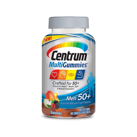 Centrum MultiGummies Men50+ Multivitamin Supplement Gummies, 120 Count
