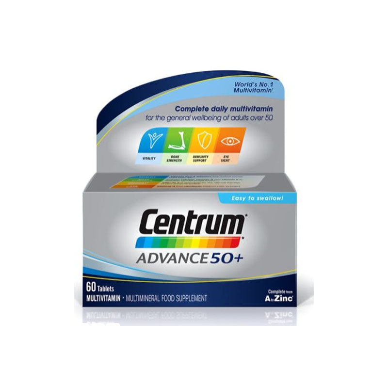 Centrum Advance 50+ A to Z Multivitamins & Minerals 60 Tablets– Medical ...