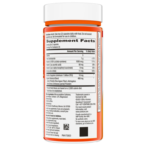 Centrum Immune & Digestive Support 50 Capsules