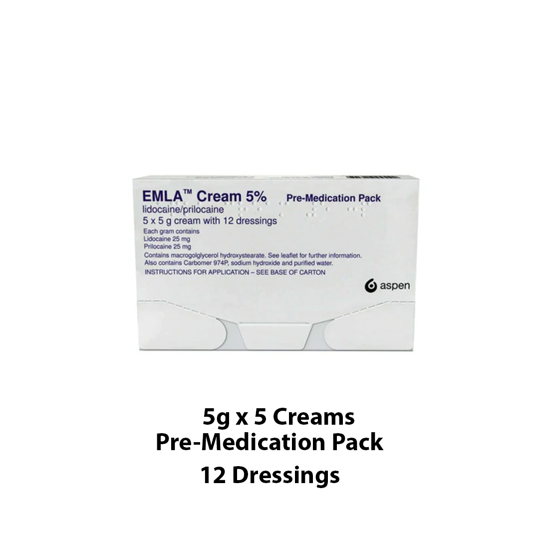 Emla 5 Cream PreMedication Pack 5x5g Cream Medical Mart Pharmacy