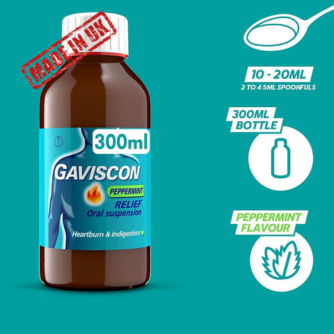 UK Gaviscon Peppermint Flavour 300ml