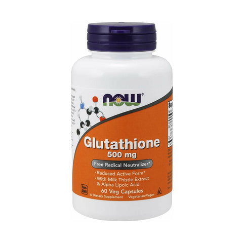 NOW Glutathione 500 mg 60 Veg Capsules
