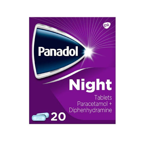 Panadol Paracetamol Diphenhydramine Tablets 500mg/ 25mg NightPain 20s