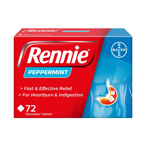 Rennie Peppermint 72 Tablets
