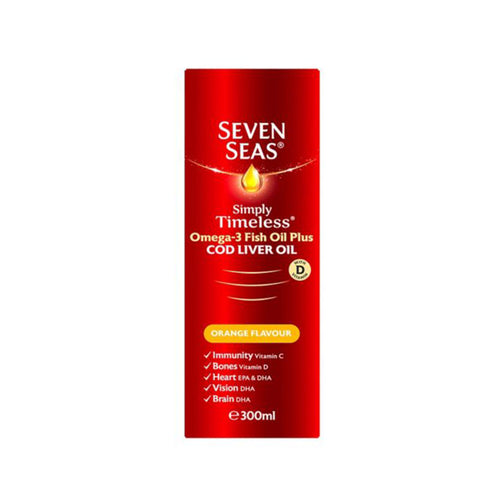 Seven Seas Simply Timeless Omega-3 Fish Oil Plus Cod Liver Oil 300ml