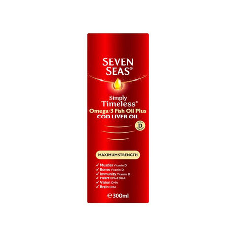 Seven Seas Simply Timeless Maximum Strength Cod Liver Oil - 300ml