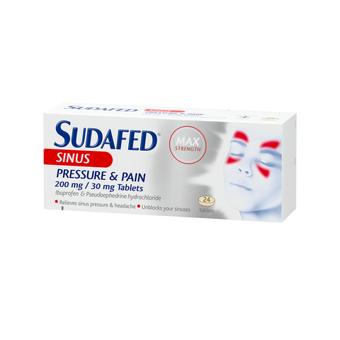 SUDAFED SINUS PRESSURE & PAIN TABLETS