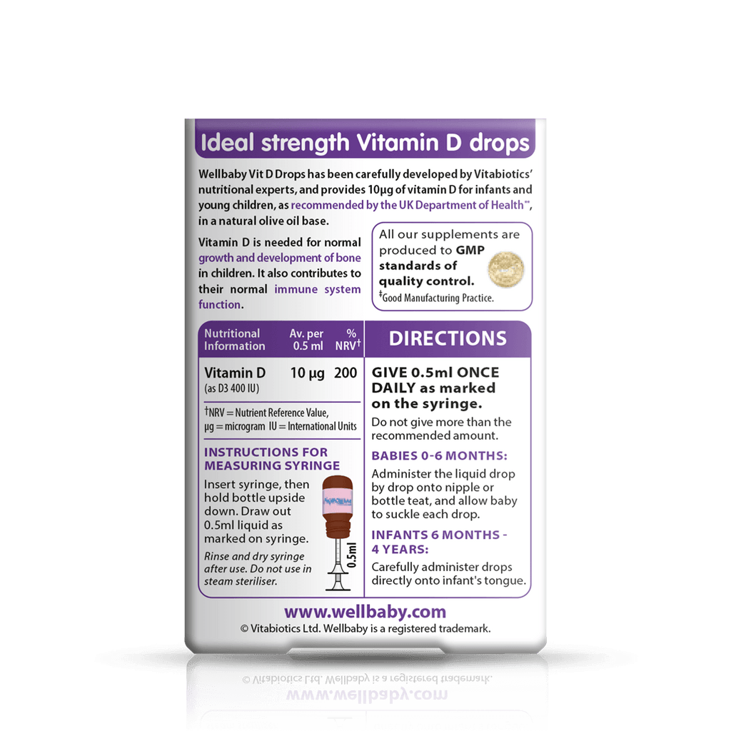 Vitabiotics Wellbaby Vitamin D Drops Available in Pakistan Medical Mart Pharmacy & Smart Store